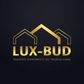 Logotyp firmy Lux-Bud z podpisem najlepsze komponenty do Twojego domu